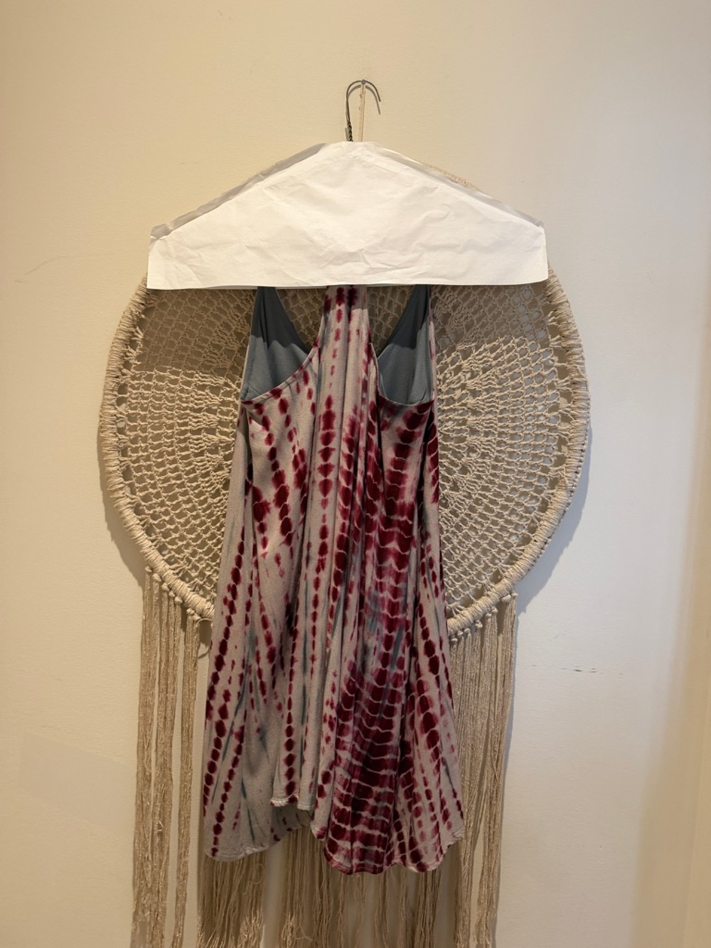 Judith March Red and Gray Tie-Dye Slip Dress - Picture 9 of 15